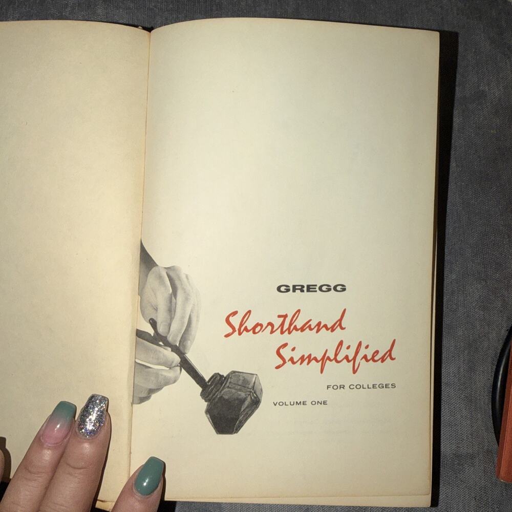 Gregg Shorthand Simplified for Colleges Vol 1 2nd Edition 1958 HC - Picture 4 of 9